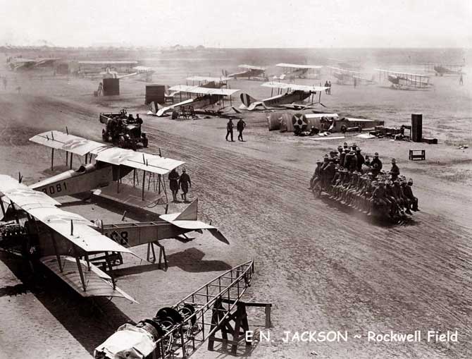 Planes on field